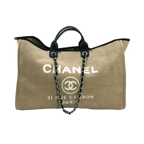 chanel tan canvas xl cambon tote|chanel lambskin bag.